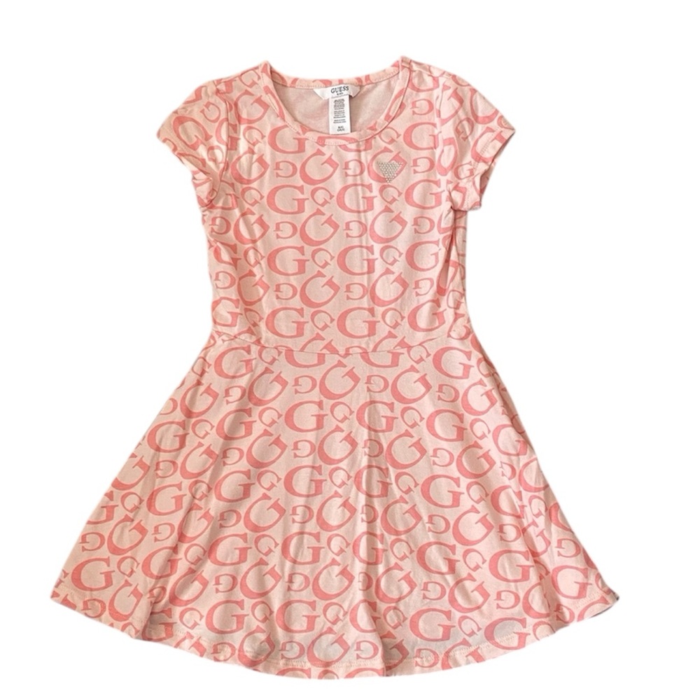 Guess Kids Pink Patterned Dress S(4)